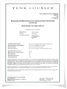 Click to view our BBBEE Certificate